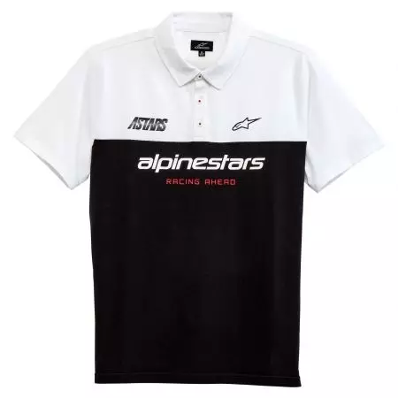 Koszulka polo Alpinestars Paddock czarny biały XL - 1213412001020XL