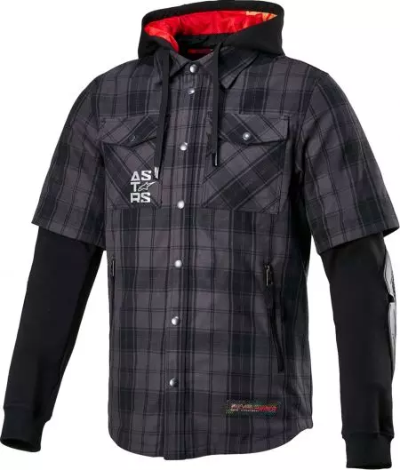 Kurtka motocyklowa tekstylna Alpinestars Taran Shirt czarny szary L - 4300424-9610-L