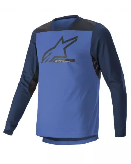 Camisola de ciclismo Alpinestars Drop 6 Manga comprida azul preta 2XL - 1766422-7319-2X