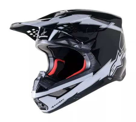 Alpinestars Supertech M10 Ampress capacete de motociclismo de enduro preto branco L - 8300623-1121-L
