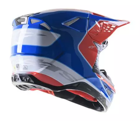 Kask motocyklowy enduro Alpinestars Supertech M10 Aeon czerwony niebieski M-2