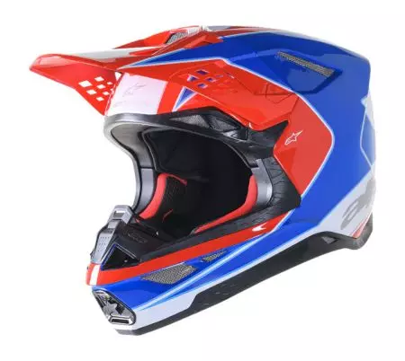 Kask motocyklowy enduro Alpinestars Supertech M10 Aeon czerwony niebieski L - 8301823-3017-L