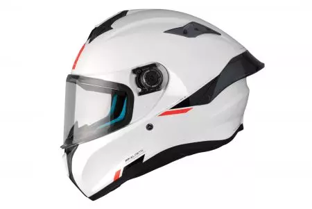 Motociklistička kaciga koja pokriva cijelo lice MT kacige FF106B Targo S Solid A0 biserno sjajno bijela S-2