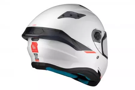 Motociklistička kaciga koja pokriva cijelo lice MT kacige FF106B Targo S Solid A0 biserno sjajno bijela S-5