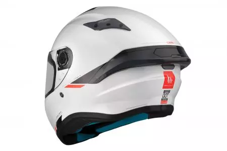 Kask motocyklowy integralny MT Helmets FF106B Targo S Solid A0 połysk perłowy biały L-3