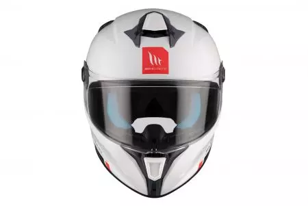 Motociklistička kaciga koja pokriva cijelo lice MT Helmets FF106B Targo S Solid A0 biserno sjajno bijela L-8