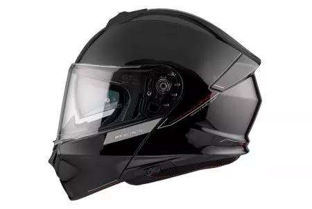 Kask motocyklowy szczękowy MT Helmets FU935SV Genesis SV Solid A1 połysk czarny M-2