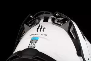 Kask motocyklowy integralny MT Helmets MT FF118SV Thunder 4 SV Solid A0 połysk perłowy biały L-12