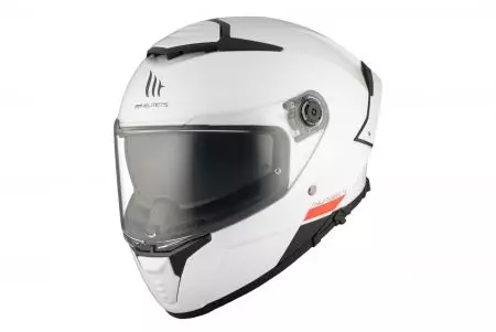 Kask motocyklowy integralny MT Helmets MT FF118SV Thunder 4 SV Solid A0 połysk perłowy biały L-1