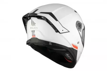 Kask motocyklowy integralny MT Helmets MT FF118SV Thunder 4 SV Solid A0 połysk perłowy biały L-5
