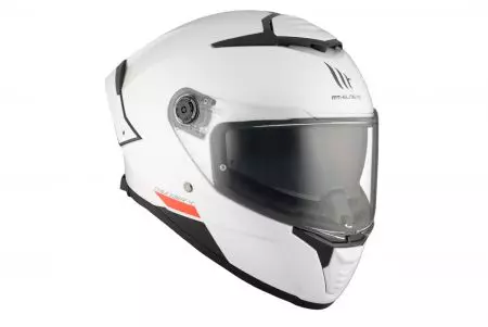 Kask motocyklowy integralny MT Helmets MT FF118SV Thunder 4 SV Solid A0 połysk perłowy biały L-7