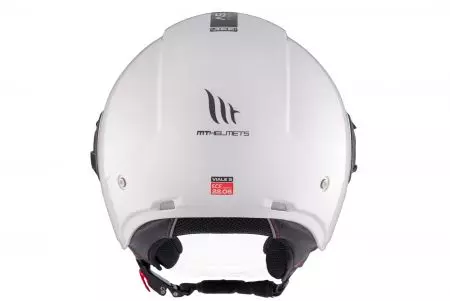MT Helmets OF502SV B Viale SV S Solid A0 capacete aberto para motociclistas branco brilhante L-4