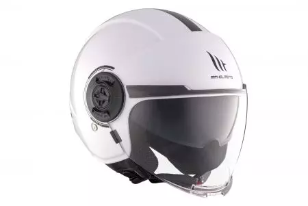MT Helmets OF502SV B Viale SV S Solid A0 capacete aberto para motociclistas branco brilhante L-7