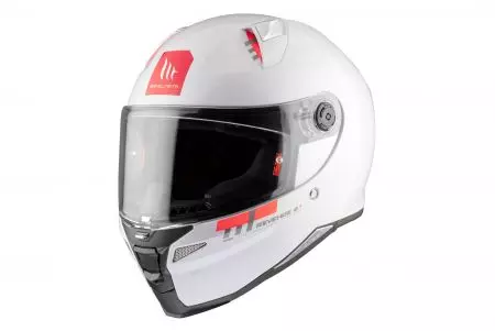 Kask motocyklowy integralny MT Helmets FF110B Revenge 2 S Solid A0 połysk biały XS-1