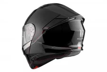 Kask motocyklowy szczękowy MT Helmets FU935SV Genesis SV Solid A1 połysk czarny XS-3