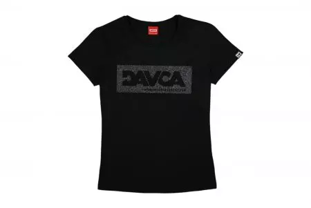 Koszulka T-shirt damski DAVCA black Glitter logo M-1