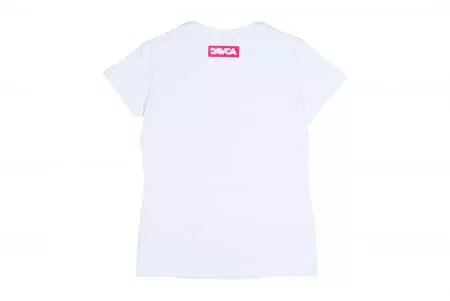T-shirt feminina DAVCA branca Logótipo rosa M-2