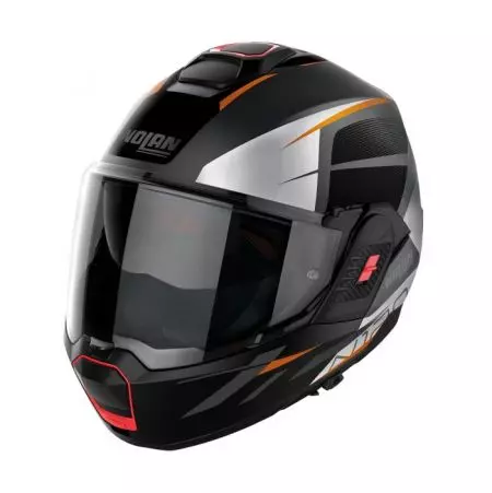 Nolan N120-1 Nightlife N-Com 26 motociklistička kaciga koja pokriva cijelo lice crna/mat/narančasta/srebrna/siva L-1
