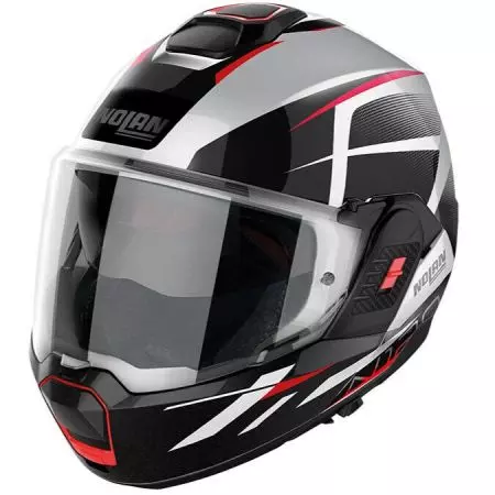 Nolan N120-1 Nightlife N-Com 27 motociklistička kaciga koja pokriva cijelo lice bijela/crna/crvena L-1