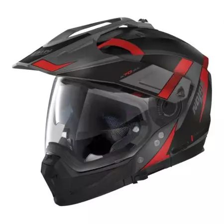 Nolan N70-2 X 06 Skyfall N-Com 57 motociklistička kaciga s punim licem crna/crvena/mat/siva L-1