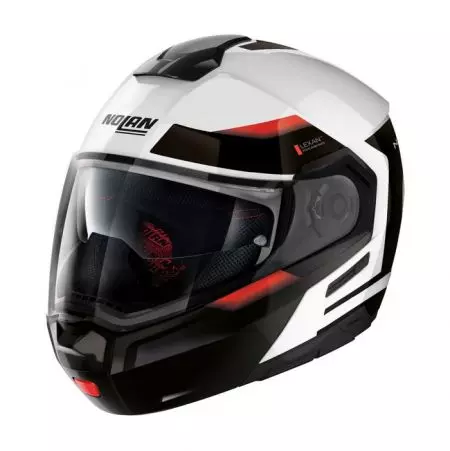 Nolan N90-3 06 Reflector N-Com 37 motociklistička kaciga s punim licem bijela/crna/crvena 2XL-1