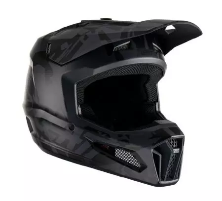 Kask motocyklowy cross enduro Leatt 3.5 Junior V23 Helmet Stealth czarny M-1