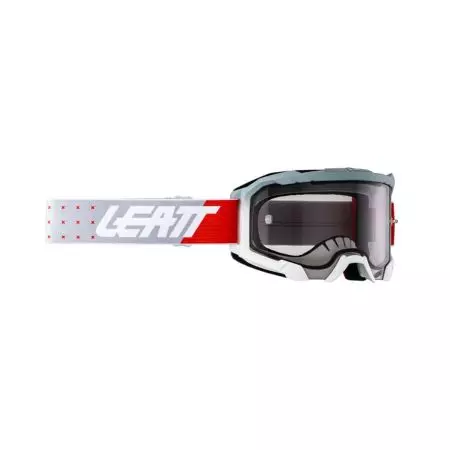 Óculos de proteção para motociclistas Leatt Velocity 4.5 Forge Cinzento claro branco vermelho vidro fumado espelho cinzento 58% - 8024070540