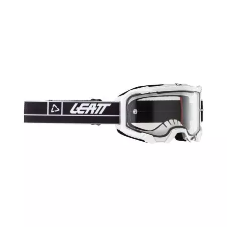 Gogle motocyklowe Leatt Velocity 4.5 White Clear czarny biały szybka przeźroczysta 83% - 8024070590