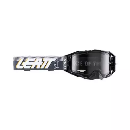 Gogle motocyklowe Leatt Velocity 6.5 Graphite Light Grey grafitowy szary biały szybka dymione lustro szara 58% - 8024070160