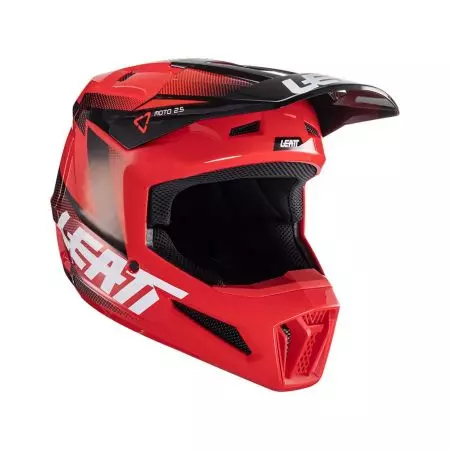 Kask motocyklowy cross enduro Leatt Moto 2.5 Junior V24 czerwony czarny biały L - 1024060543