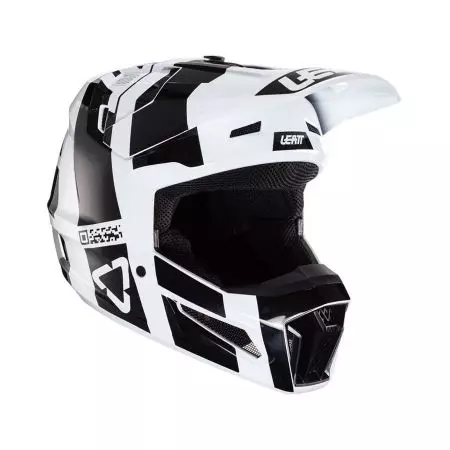 Kask motocyklowy cross enduro Leatt Moto 3.5 Junior V24 Helmet czarny biały L - 1024060601