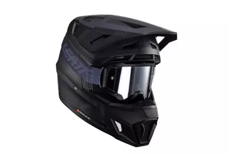 Capacete de motociclismo Leatt Moto 3.5 V24 cross enduro + kit de óculos Velocity 4.5 preto M-1