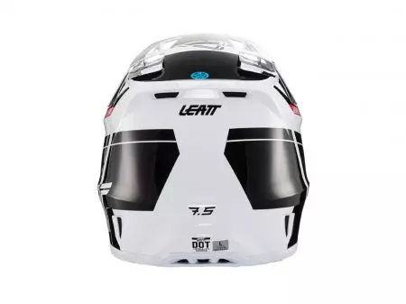 Capacete de motociclismo Leatt Moto 7.5 V24 cross enduro + kit de óculos Velocity 4.5 preto branco vermelho M-4