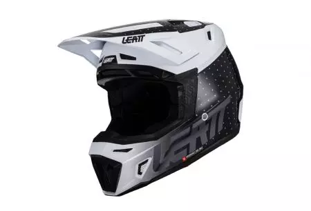 Kask motocyklowy cross enduro Leatt Moto 8.5 V24 + gogle Velocity 5.5 Kit czarny biały L-2