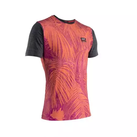 T-Shirt Leatt Jungle premium grafite laranja rosa XL-1