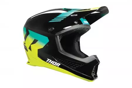 Thor Sector 2 Carve Helmet capacete de motociclismo cross enduro preto acid L-1