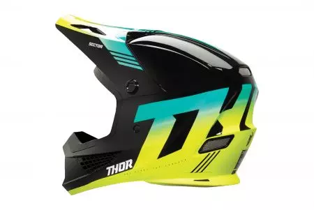 Thor Sector 2 Carve Helmet capacete de motociclismo cross enduro preto acid L-4