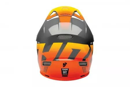 Kask motocyklowy cross enduro Thor Sector 2 Carve Helmet szary pomarańczowy L-2