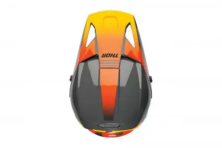 Kask motocyklowy cross enduro Thor Sector 2 Carve Helmet szary pomarańczowy L-3
