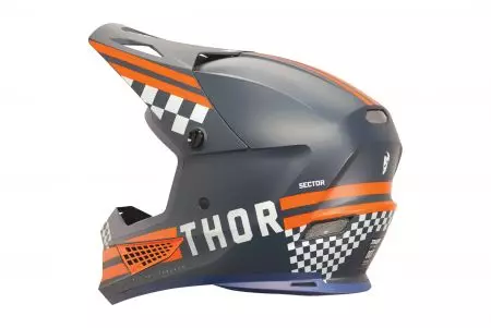 Thor Sector 2 Combat Helmet capacete de motociclismo cross enduro laranja cinzento L-3