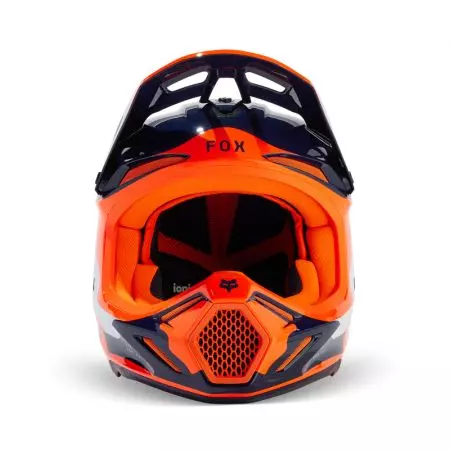 Fox V3 Revise Navy Orange S kaciga za motocikle-3