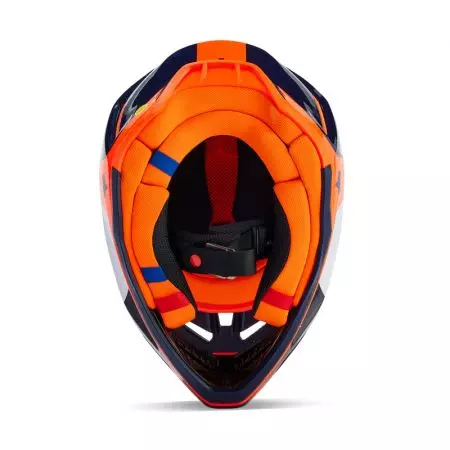 Fox V3 Revise Navy Orange S kaciga za motocikle-5