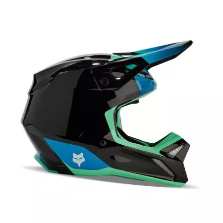 Capacete de motociclismo Fox Junior V1 Ballast Preto Azul YL-1