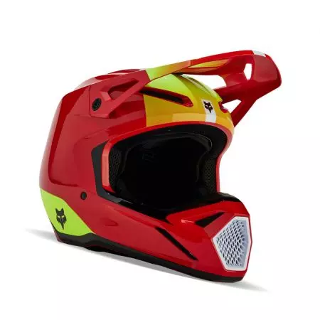 Capacete de motociclista Fox Junior V1 Ballast Fluo Red YM - 31401-110-YM