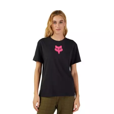 Koszulka T-Shirt Fox Lady Head Black Pink XS-1