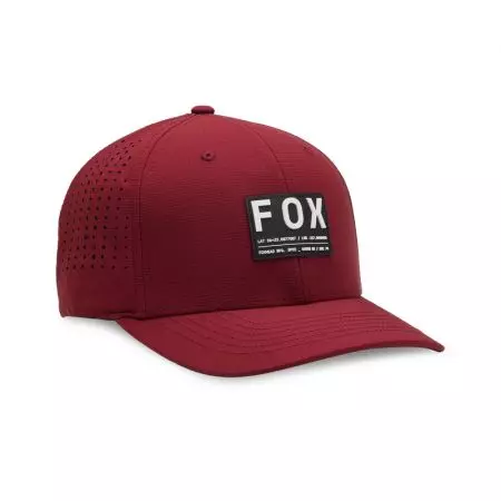 Boné de basebol Fox Non Stop Tech Flexfit Scarlet S/M - 31624-371-S/M
