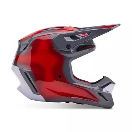 Capacete de motociclista Fox V3 Volatile cinzento/vermelho M-2