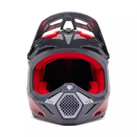 Capacete de motociclista Fox V3 Volatile cinzento/vermelho M-3