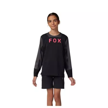 Koszulka rowerowa z długim rękawem Fox Junior Defend Taunt Black YXL-3