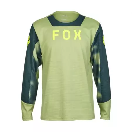 Camisola de ciclismo de manga comprida Fox Junior Defend Taunt Verde pálido YXL - 32417-275-YXL